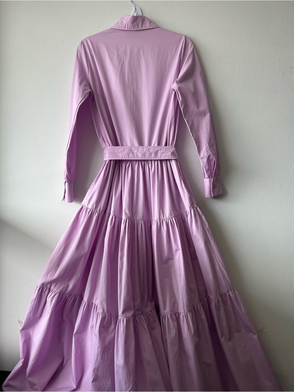 Edito By Simons BELTED TIERED Maxi SHIRTDRESS in Lavender - Picture 6 of 12